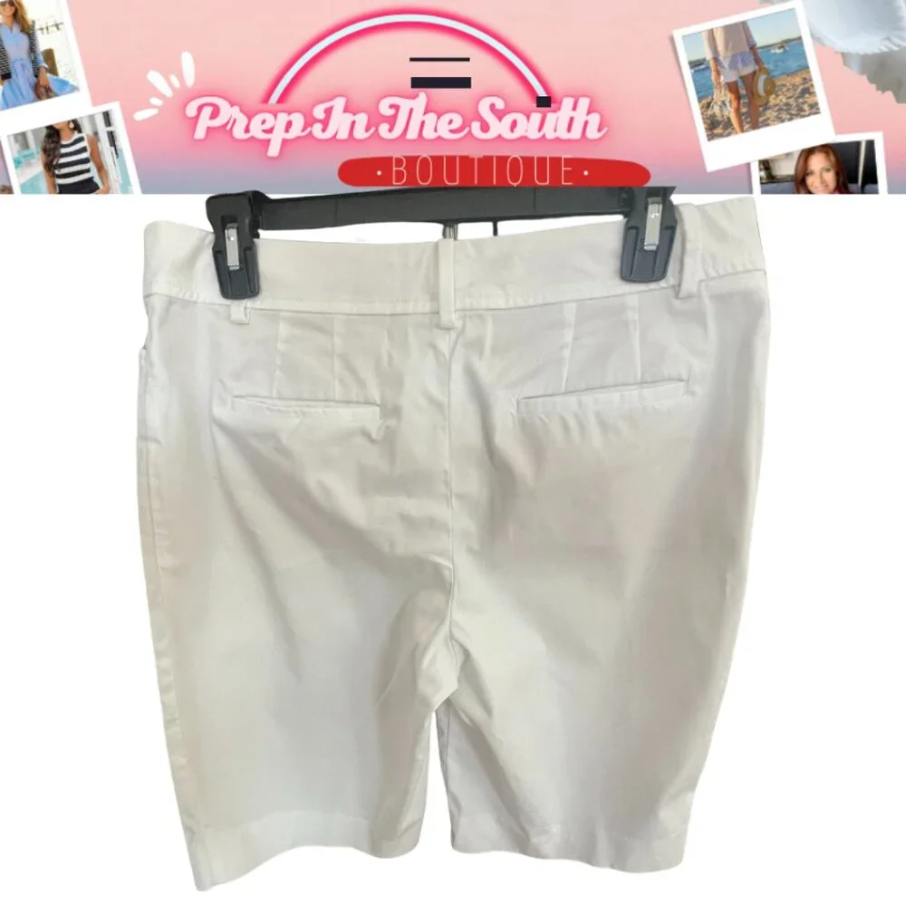 Talbots The Perfect Shorts โ White โ Size 4 โ 10" Inseam | Pre-Owned - Picture 2 of 7